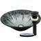 Novatto CREDERE Artsy Glass Vessel Bath Sink Set in Matte Black NOHP-G19012MB - alternate 1